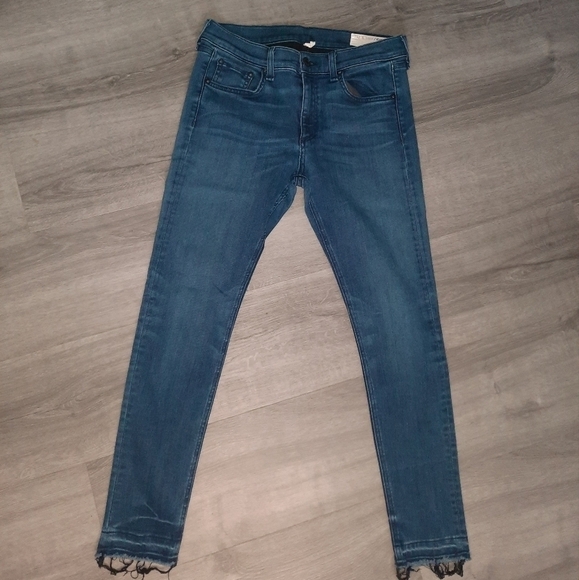 Rag & Bone Raw Hem Skinny Jean in Dearborn Wash - Picture 4 of 9